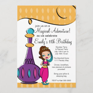 Genie and Lamp Invitation