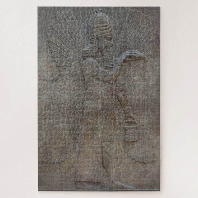 Genie Benisseur of Assyria an Mesopotamian god Jigsaw Puzzle (Vertical)