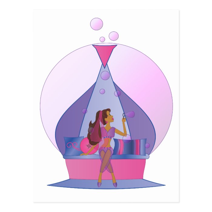 Genie Blowing Bubbles Post Cards