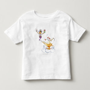 Genie bringing a house and gifts from a magic lamp toddler t-shirt