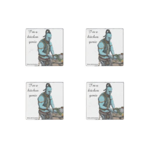 Genie Cooking Kitchen Magic Fantasy Stone Magnet
