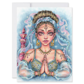 Genie Fairytale Fantasy Female Magic Art Card