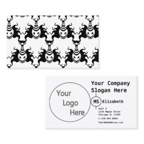Genie Ghost Coming Out of Lamp Seamless Pattern Business Card