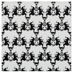 Genie Ghost Coming Out of Lamp Seamless Pattern Fabric