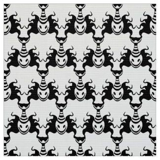 Genie Ghost Coming Out of Lamp Seamless Pattern Fabric