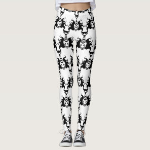 Genie Ghost Coming Out of Lamp Seamless Pattern Leggings