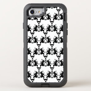 Genie Ghost Coming Out of Lamp Seamless Pattern OtterBox Defender iPhone SE/8/7 Case