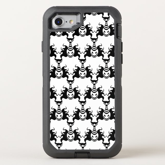 Genie Ghost Coming Out of Lamp Seamless Pattern Otterbox iPhone Case (Back)