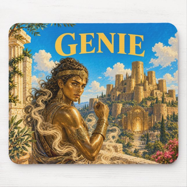 Genie, Gothic Fantasy Monster Mouse Pad (Front)