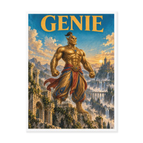 Genie, Gothic Fantasy Monster Postcard