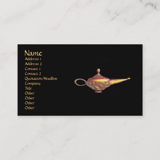Customizable Genie Lamp Business Cards