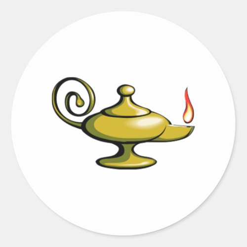 Genie Lamp Classic Round Sticker