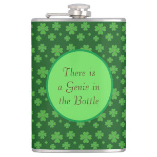 Genie & Lucky Clovers Flask