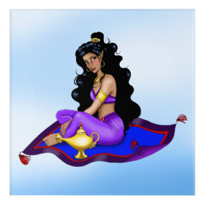Genie Magic Carpet Lamp Blue Sky Acrylic Print