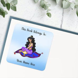 Genie Magic Carpet Lamp Blue Sky Bookplate