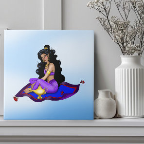 Genie Magic Carpet Lamp Blue Sky Ceramic Tile