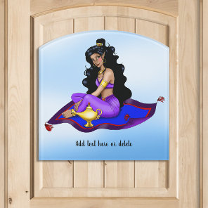 Genie Magic Carpet Lamp Blue Sky Door Sign