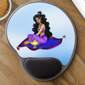 Genie Magic Carpet Lamp Blue Sky Gel Mouse Pad