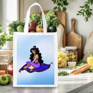 Genie Magic Carpet Lamp Blue Sky Grocery Bag
