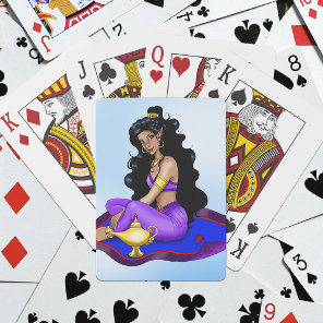 Genie Magic Carpet Lamp Blue Sky Poker Cards
