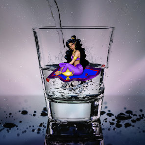 Genie Magic Carpet Lamp Blue Sky Shot Glass