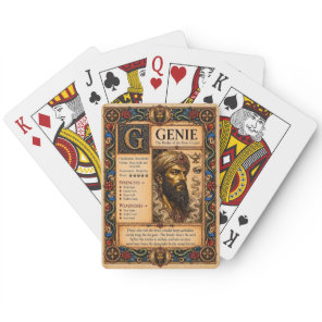 Genie, Medieval Bestiary Art Poker Cards