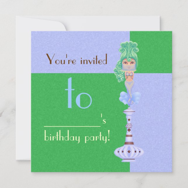 Genie On a Bottle Invitation (Front)