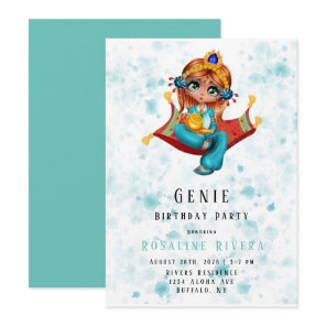 Genie Red Carpet Preteen Girl Birthday Party Invitation
