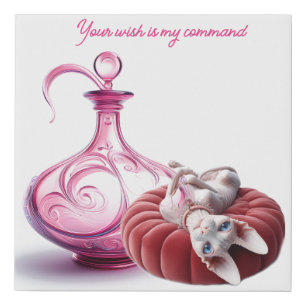 Genie Sphynx Cat Faux Canvas Print