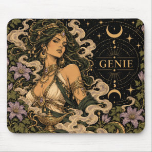 Genie, Starlit Tarot Art Mouse Pad