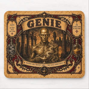Genie, Vintage Circus Monster Mouse Pad