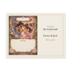 Genie Wedding Guest Book Wishes Postcard