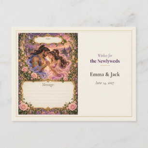 Genie Wedding Guest Book Wishes Postcard