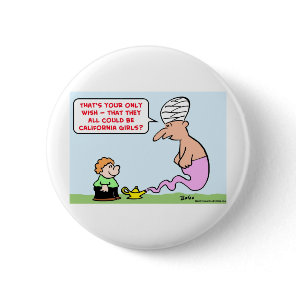 genie wish california girls pinback button