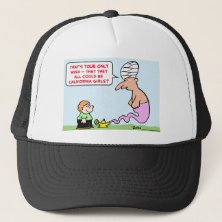 genie wish california girls trucker hat