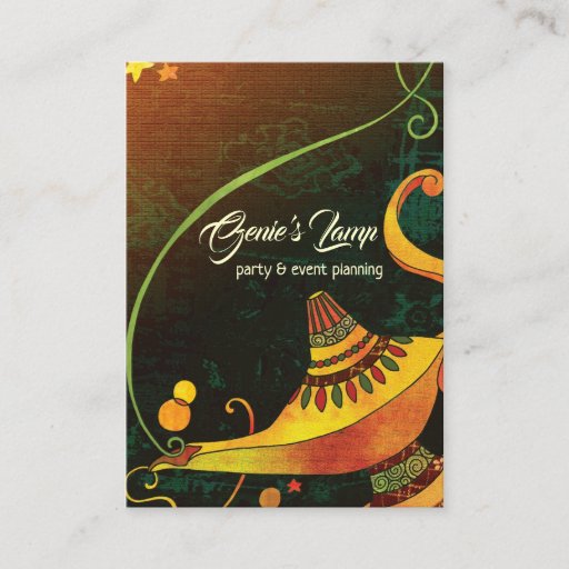 Customizable Genie's Lamp Fantasy Business Card