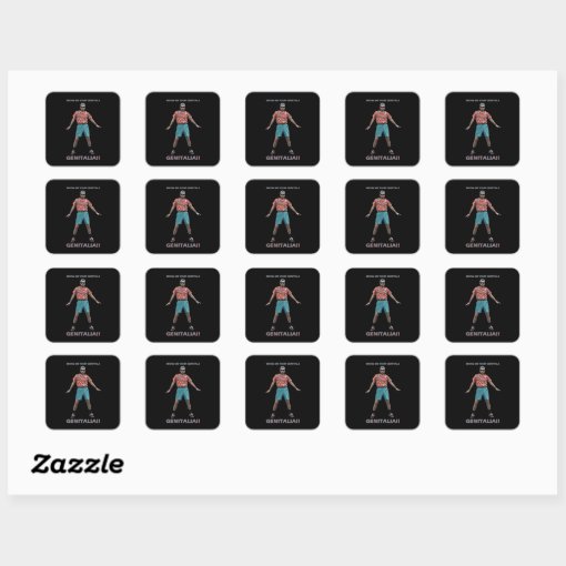 Genitals Dance Square Sticker Zazzle