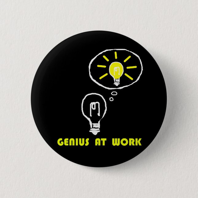 GENIUS AT WORK BUTTON (Front)
