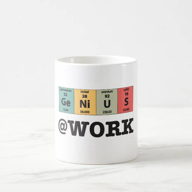 Genius At Work Coffee Mug (Center)