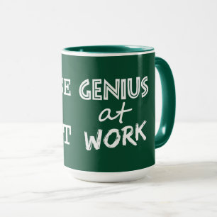 Genius at Work custom color mugs