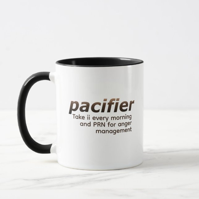 Genius at work, Customizable Text Office Mug (Left)