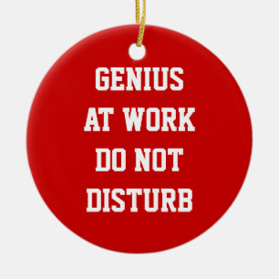 Genius at work do not disturb door hanger ornament