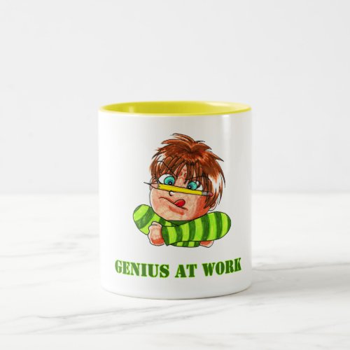 Genius At Work Two_Tone Coffee Mug