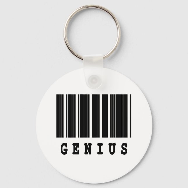 genius barcode design keychain (Front)