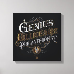 Genius Billionaire Philanthropist Ornate Graphic Canvas Print