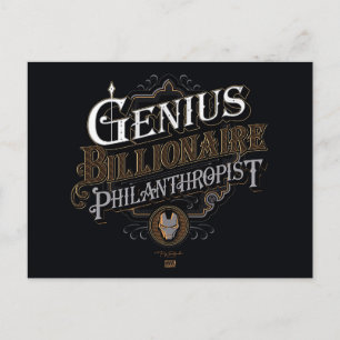 Genius Billionaire Philanthropist Ornate Graphic Postcard