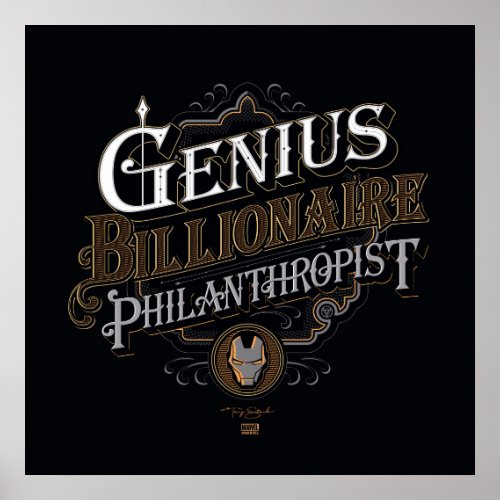 Genius Billionaire Philanthropist Ornate Graphic Poster