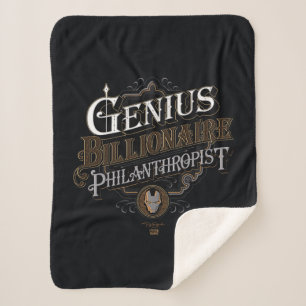 Genius Billionaire Philanthropist Ornate Graphic Sherpa Blanket