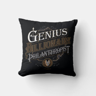 Genius Billionaire Philanthropist Ornate Graphic Throw Pillow