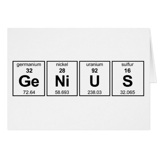 GeNiUS Card | Zazzle